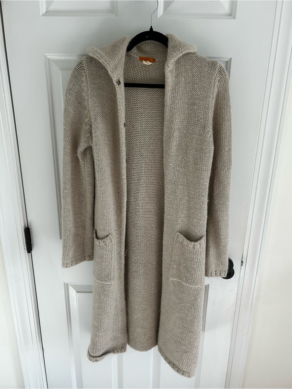 J crew lamb wool Long Cardigan Sweater in Beige